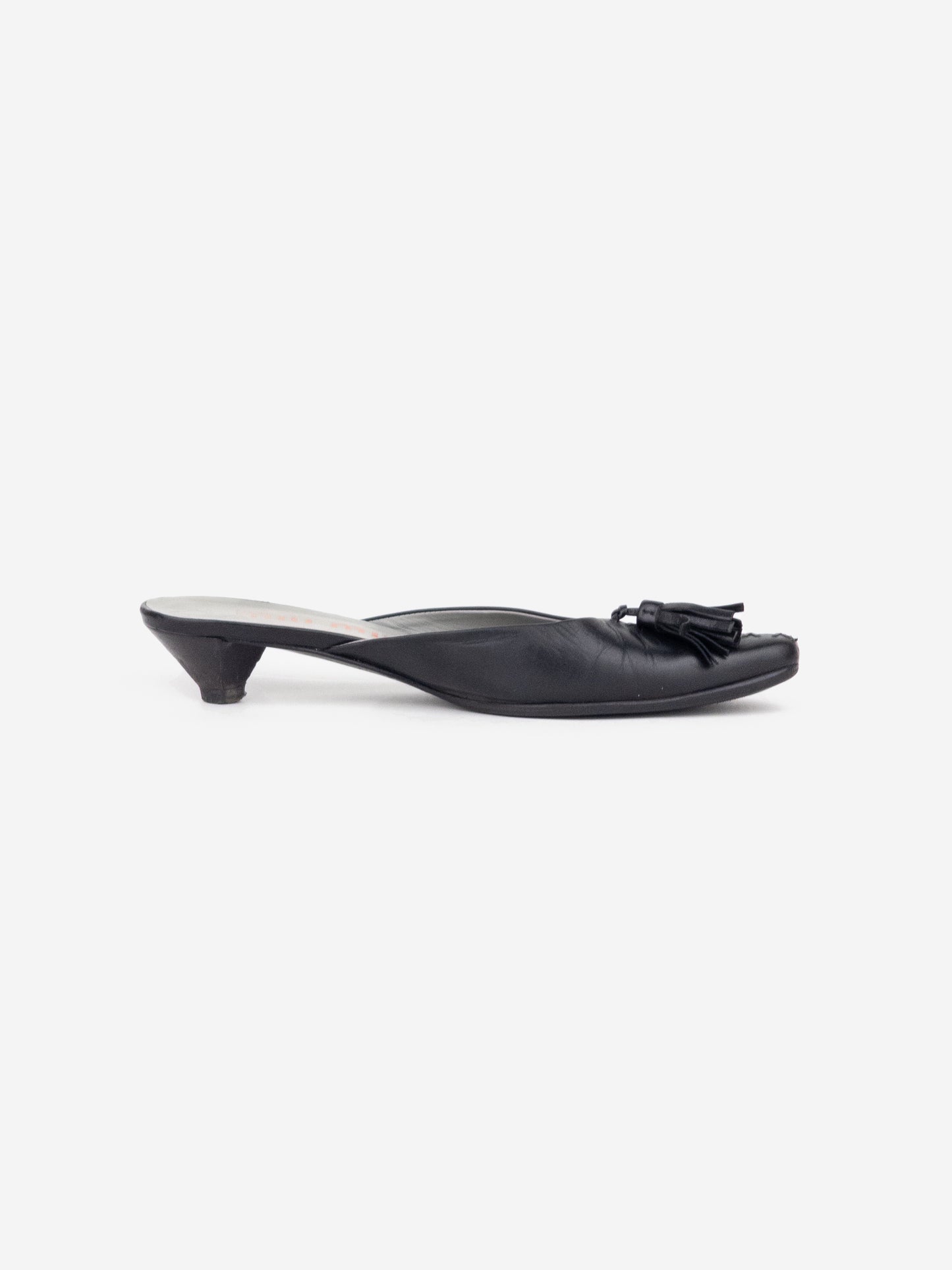 Miu Miu 2000s Tassel Mule Kitten Heels