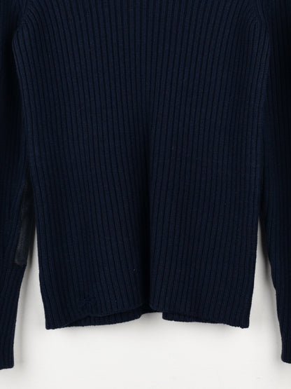 Prada 2000s Military Patch Knit Turtleneck Sweater