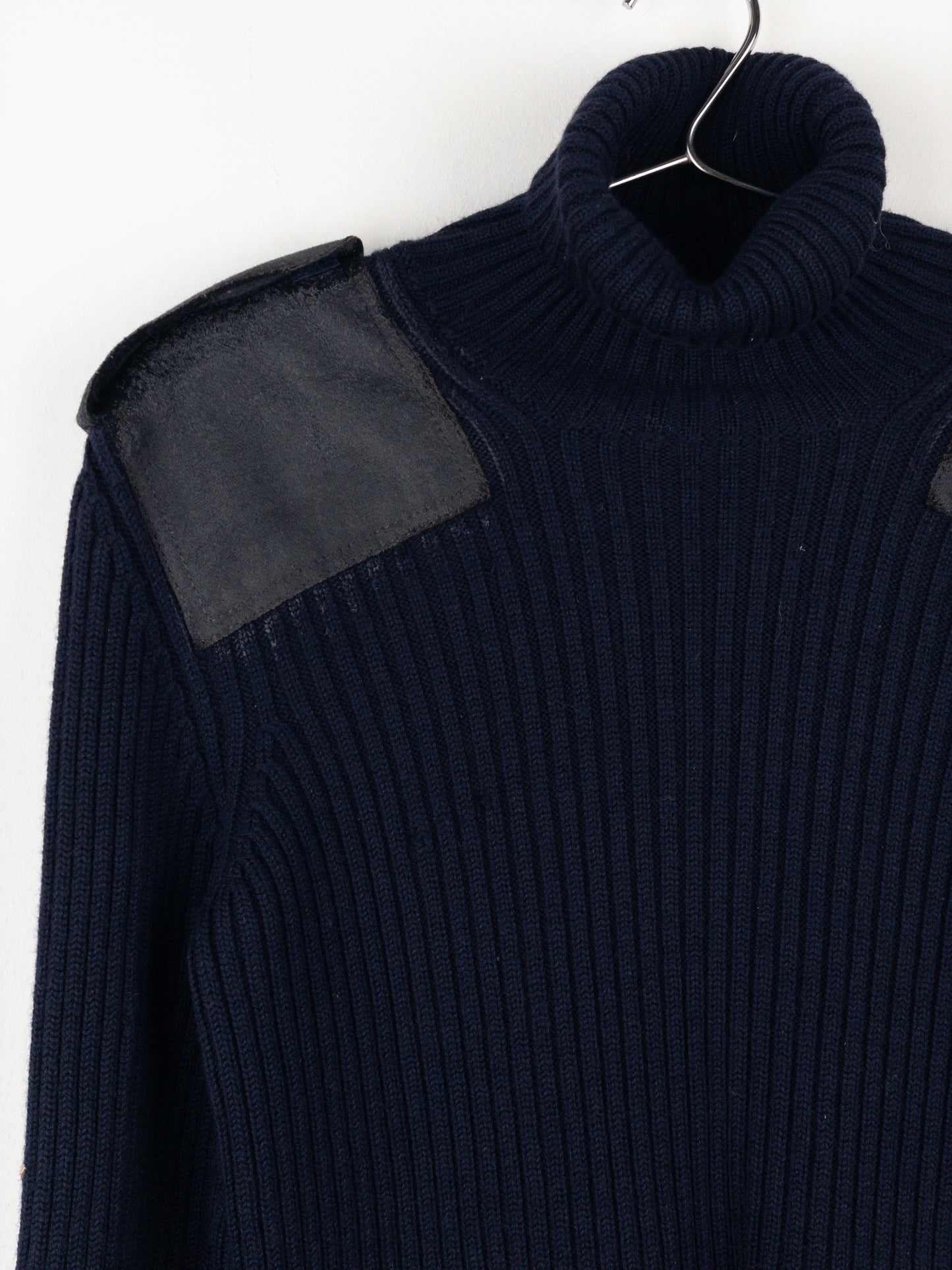 Prada 2000s Military Patch Knit Turtleneck Sweater