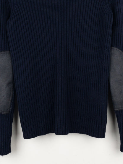 Prada 2000s Military Patch Knit Turtleneck Sweater