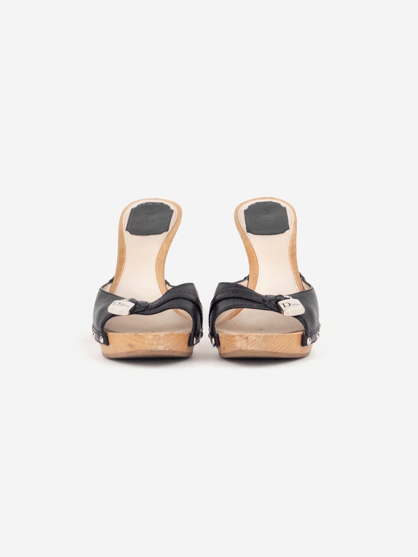 Dior by Galliano 2000s Padlock Charm Mule Heels