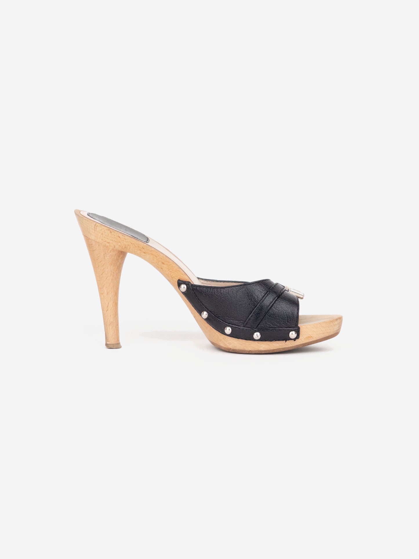 Dior by Galliano 2000s Padlock Charm Mule Heels