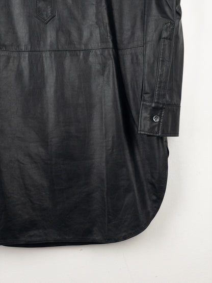 Maison Margiela 2000s Leather Overshirt Tunic Dress