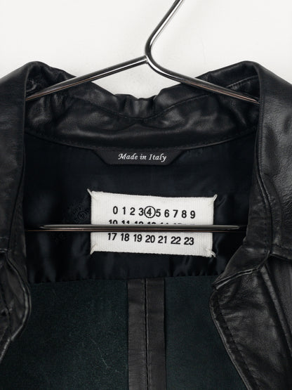 Maison Margiela 2000s Leather Overshirt Tunic Dress