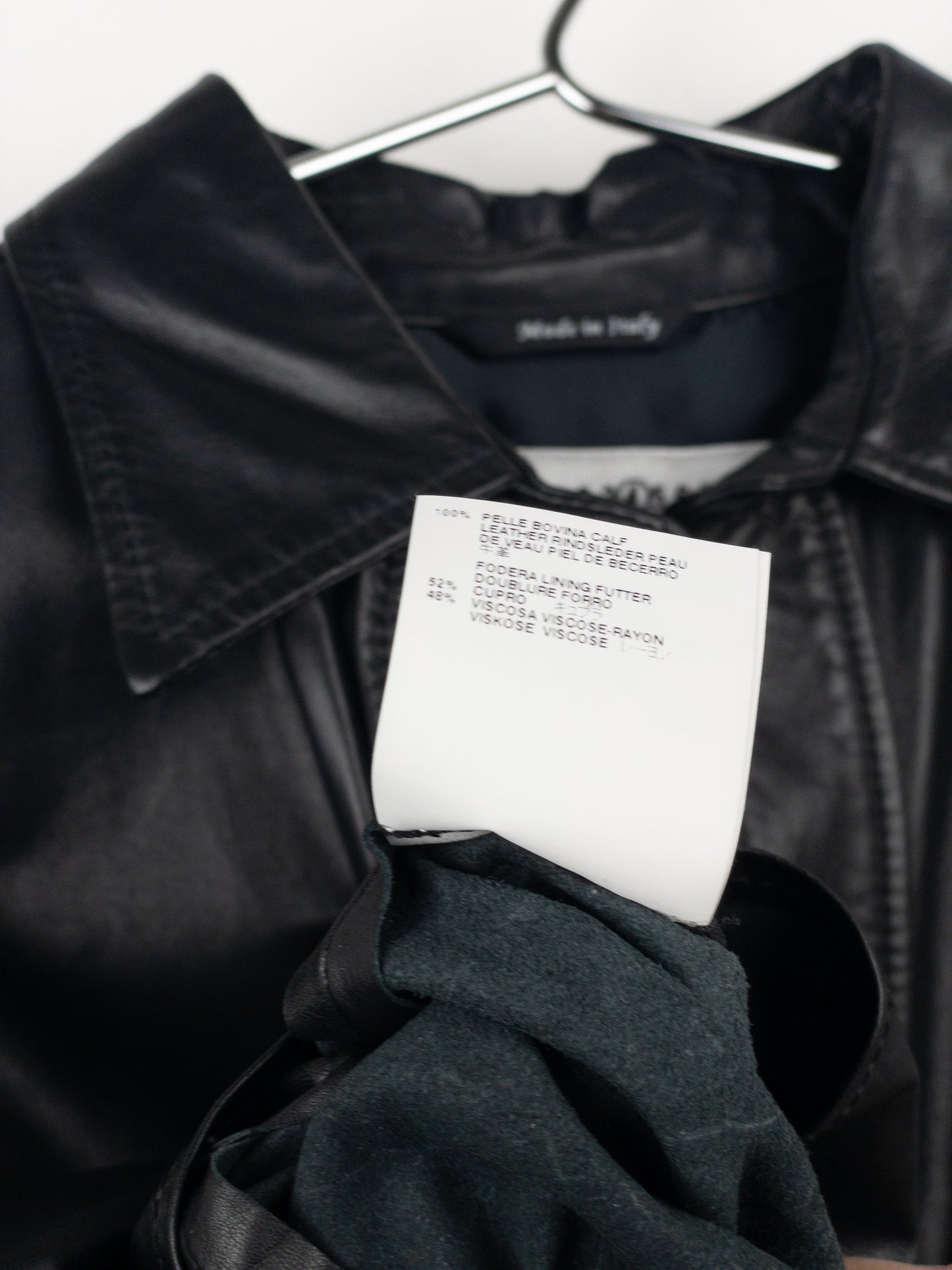 Maison Margiela 2000s Leather Overshirt Tunic Dress