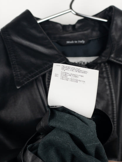 Maison Margiela 2000s Leather Overshirt Tunic Dress