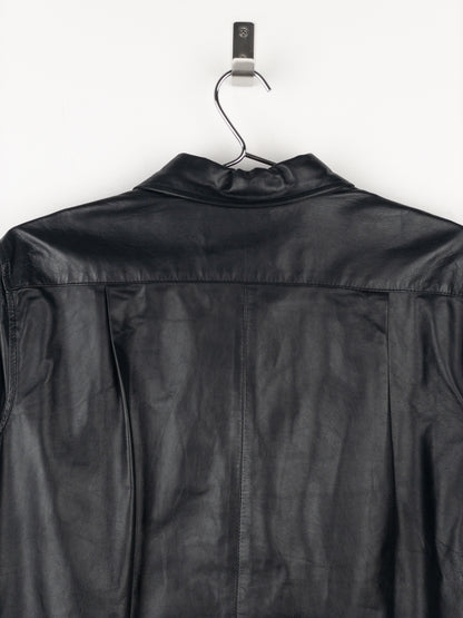 Maison Margiela 2000s Leather Overshirt Tunic Dress