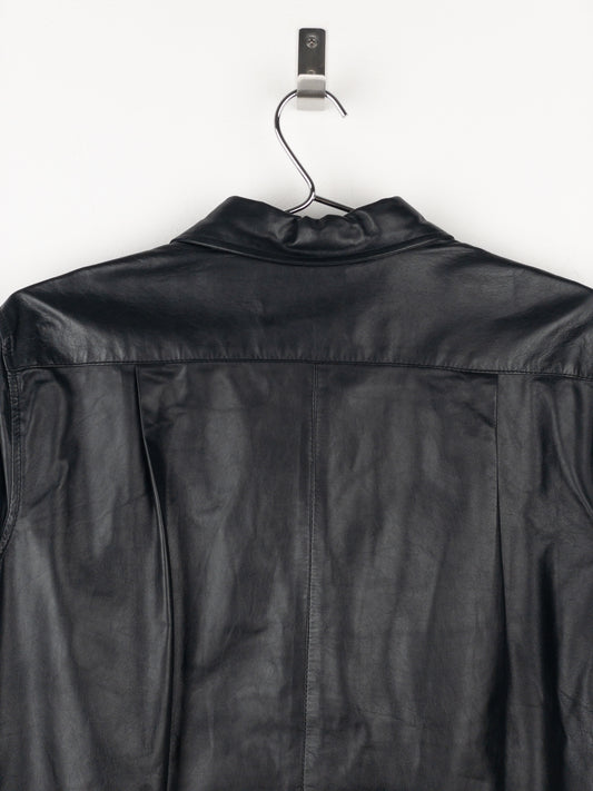Maison Margiela 2000s Leather Overshirt Tunic Dress – photo 7