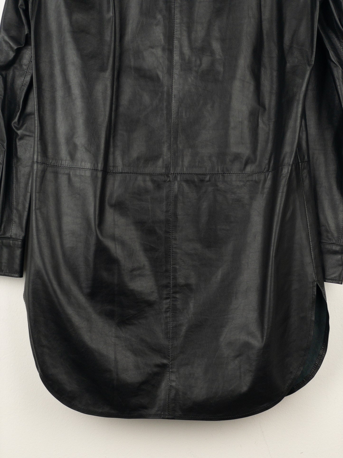 Maison Margiela 2000s Leather Overshirt Tunic Dress