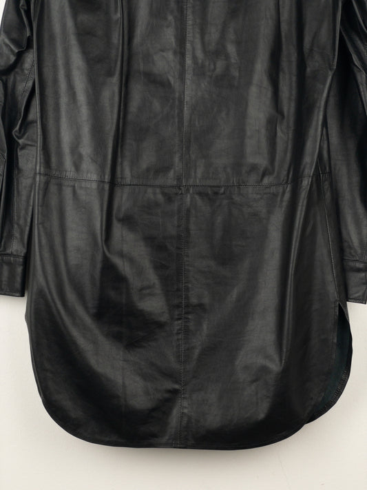 Maison Margiela 2000s Leather Overshirt Tunic Dress – photo 8