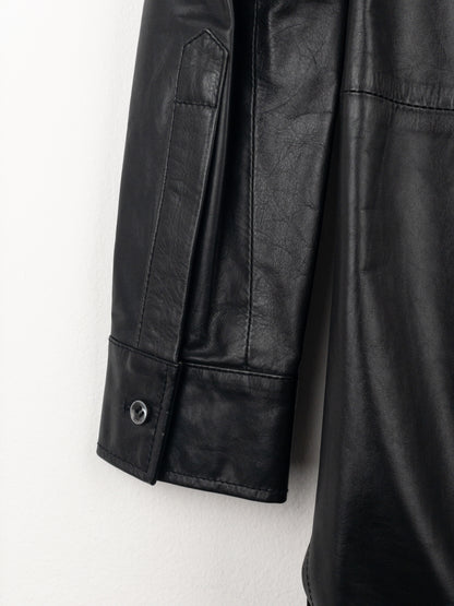 Maison Margiela 2000s Leather Overshirt Tunic Dress