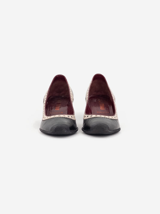 Miu Miu SS99 Brogueing Rubber Toe Cap Pump Kitten Heels – photo 3