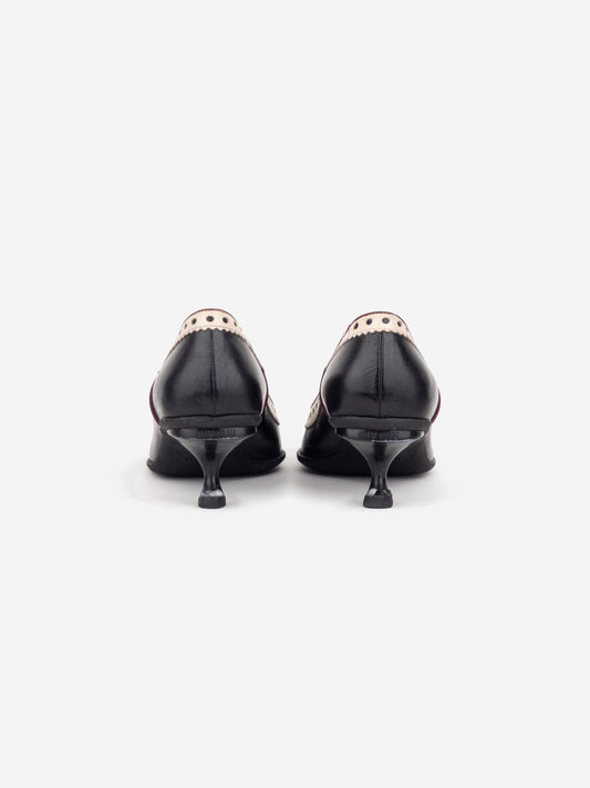 Miu Miu SS99 Brogueing Rubber Toe Cap Pump Kitten Heels – photo 4