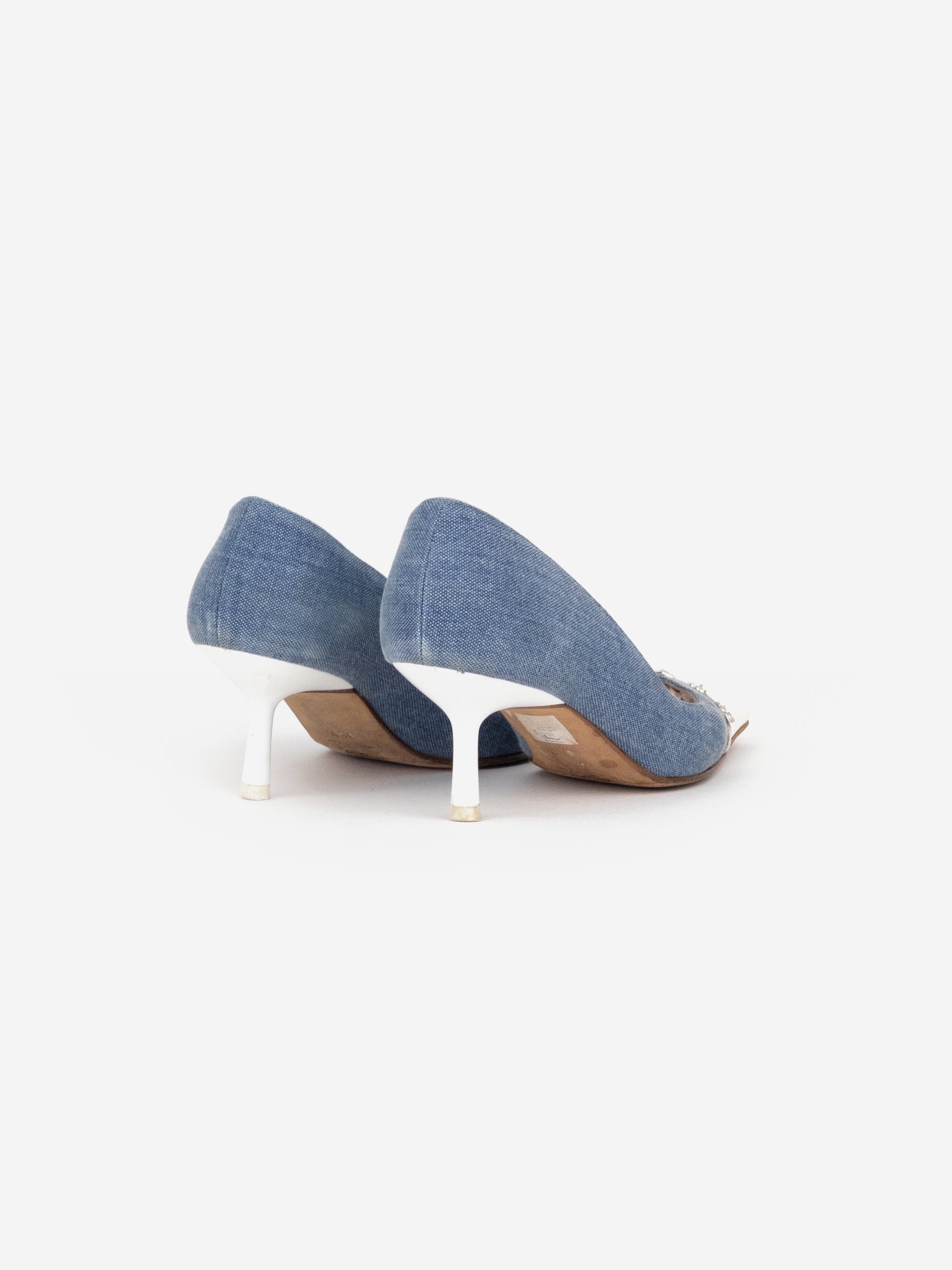 Chanel Cap Toe CC Star Charm Pump Kitten Heels