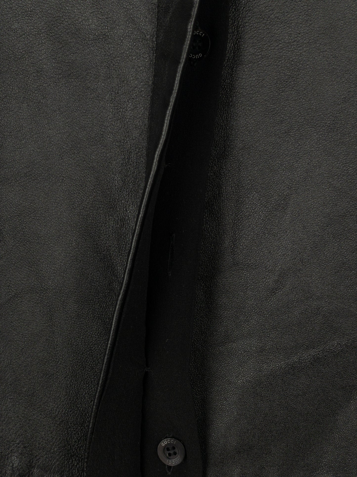 Gucci SS15 Leather Pannel Button-Up Blouse