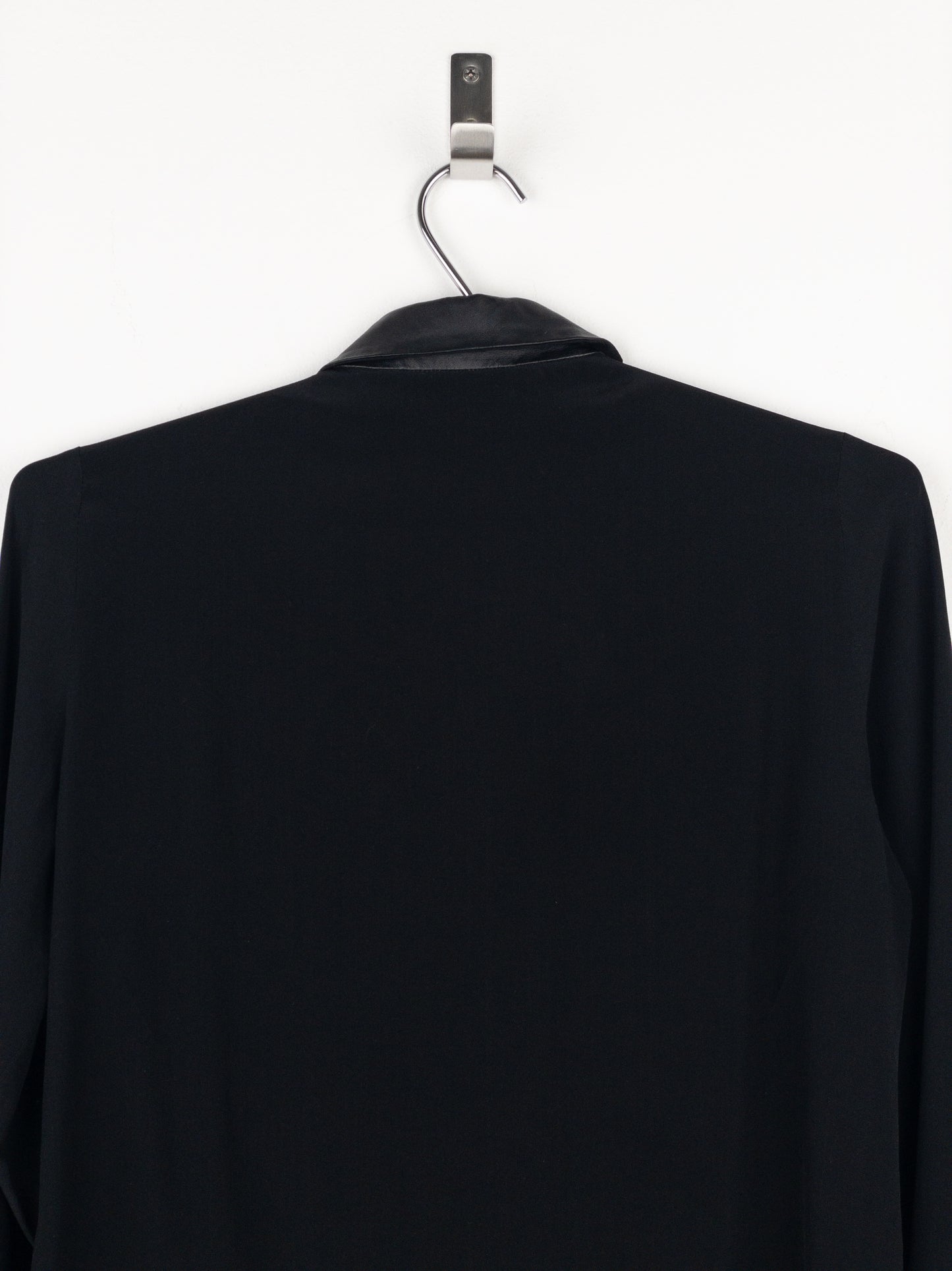 Gucci SS15 Leather Pannel Button-Up Blouse
