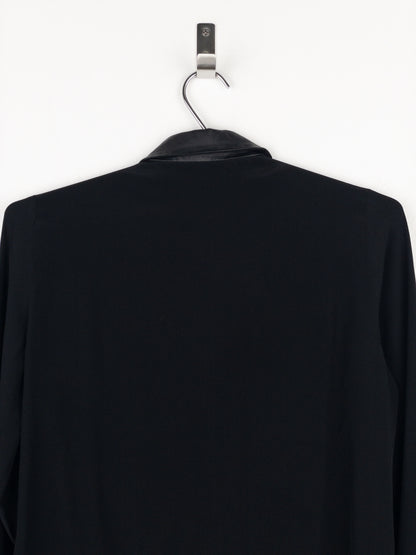 Gucci SS15 Leather Pannel Button-Up Blouse