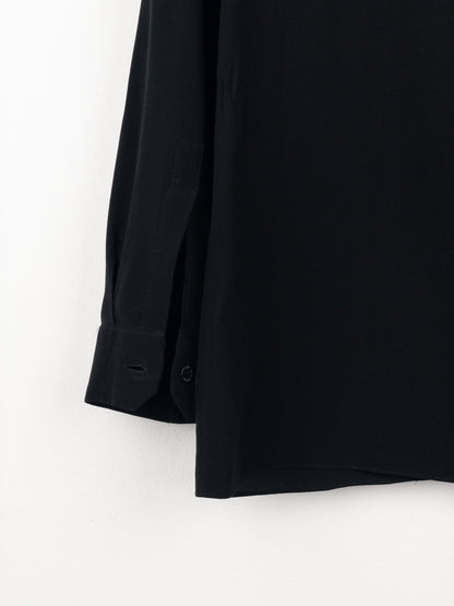 Gucci SS15 Leather Pannel Button-Up Blouse