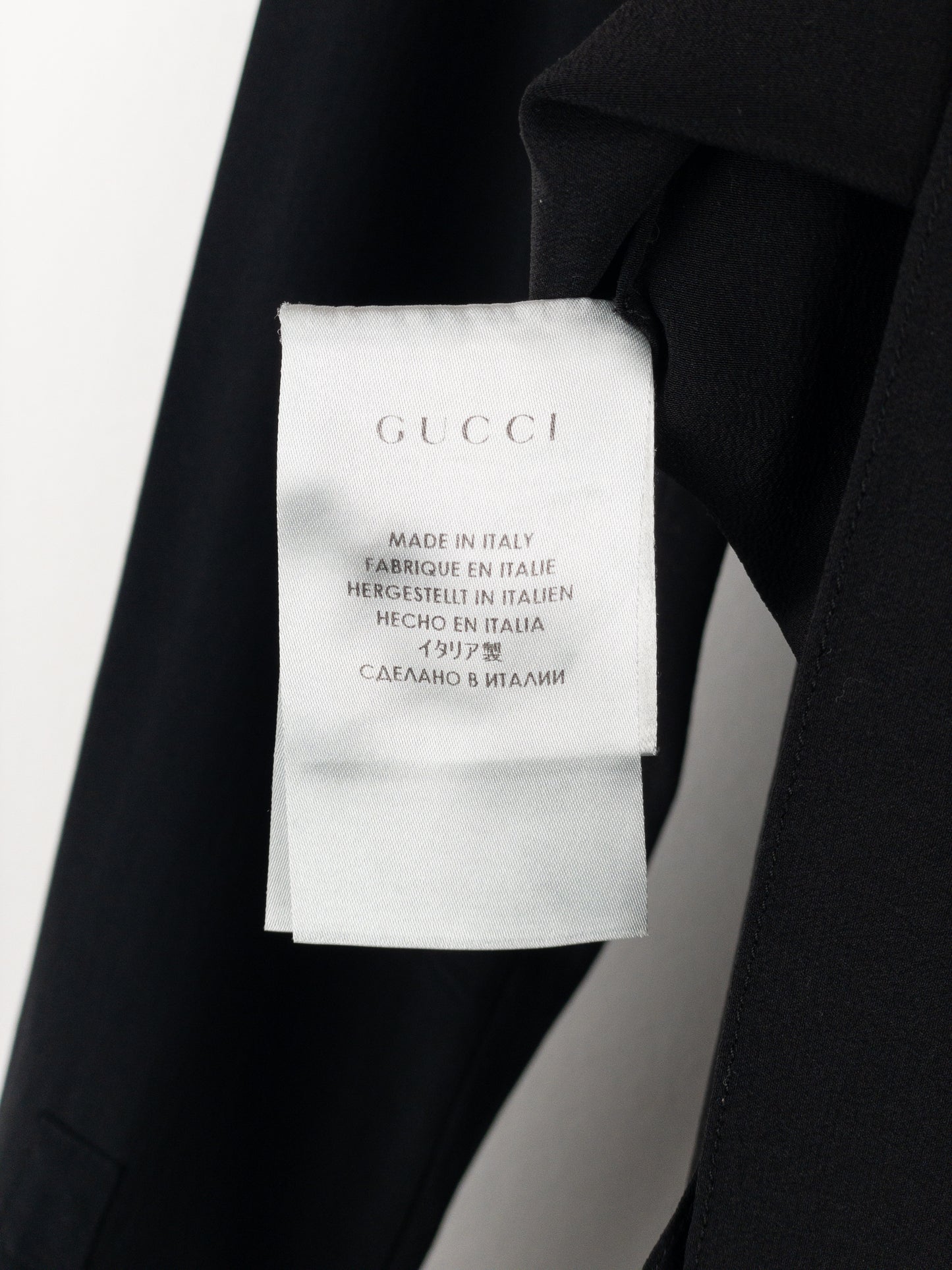 Gucci SS15 Leather Pannel Button-Up Blouse