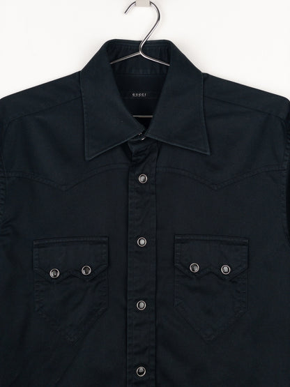 Gucci by Tom Ford SS04 Pearl-Button Cowboy Western Button-Up Shirt