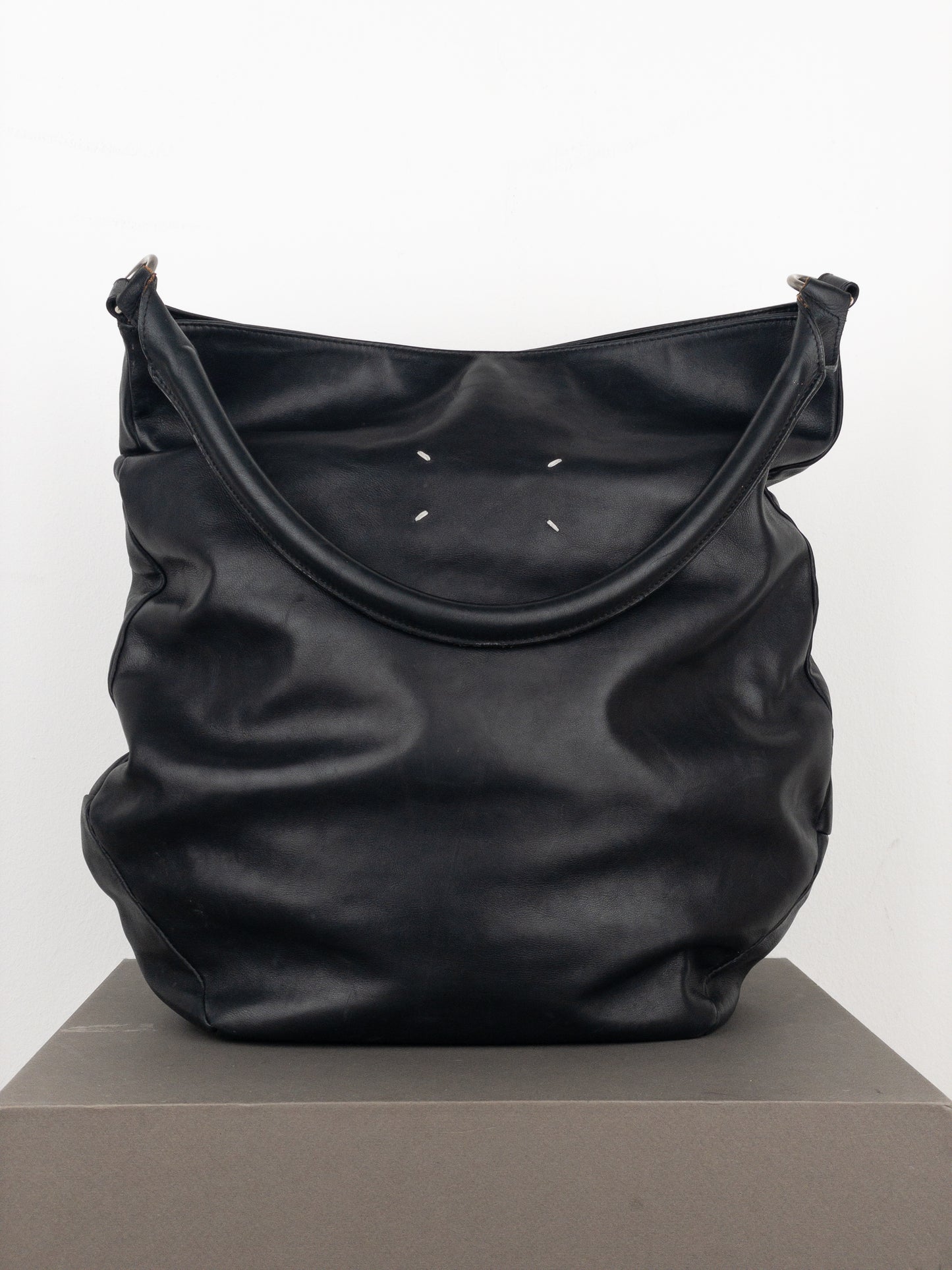 Maison Margiela Leather Hobo Shoulder Tote Bag