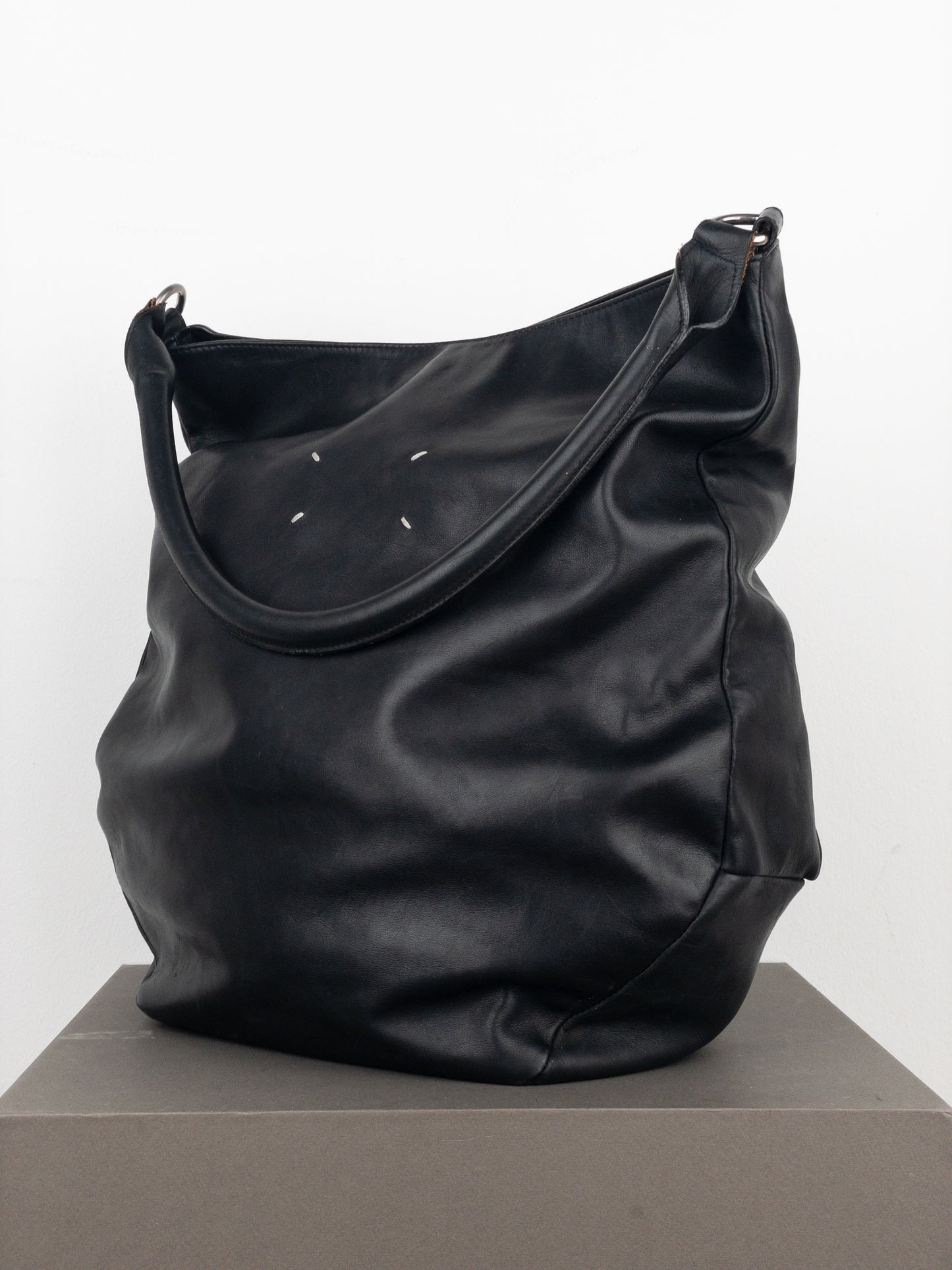 Maison Margiela Leather Hobo Shoulder Tote Bag