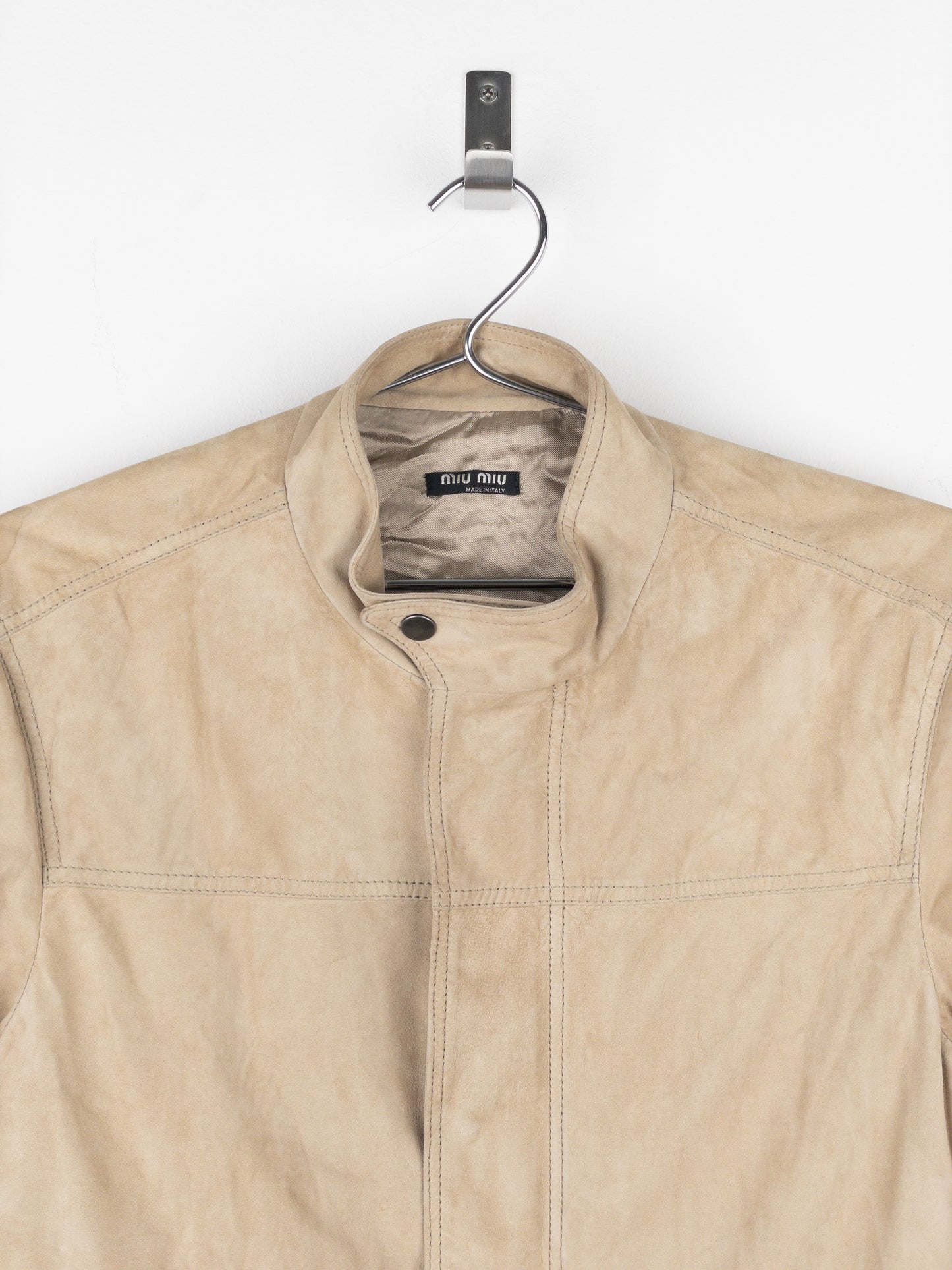 Miu Miu SS07 Suede Café Racer Biker Jacket