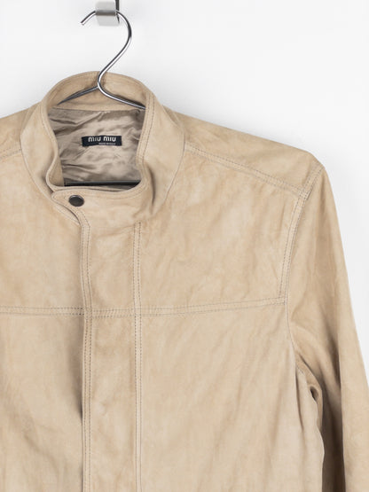 Miu Miu SS07 Suede Café Racer Biker Jacket