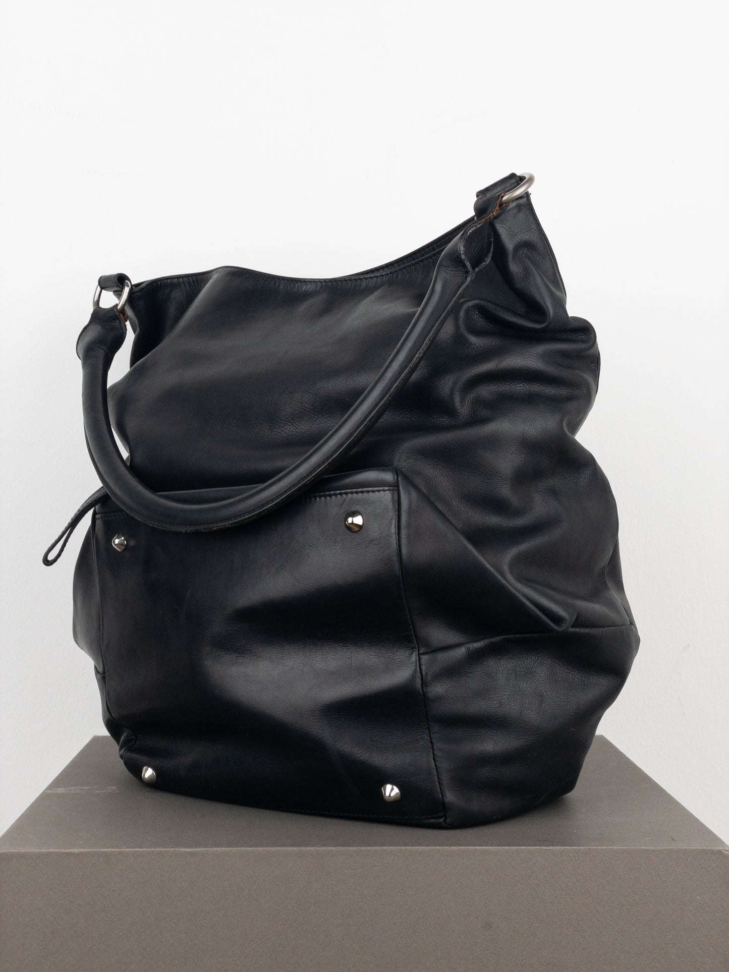 Maison Margiela Leather Hobo Shoulder Tote Bag