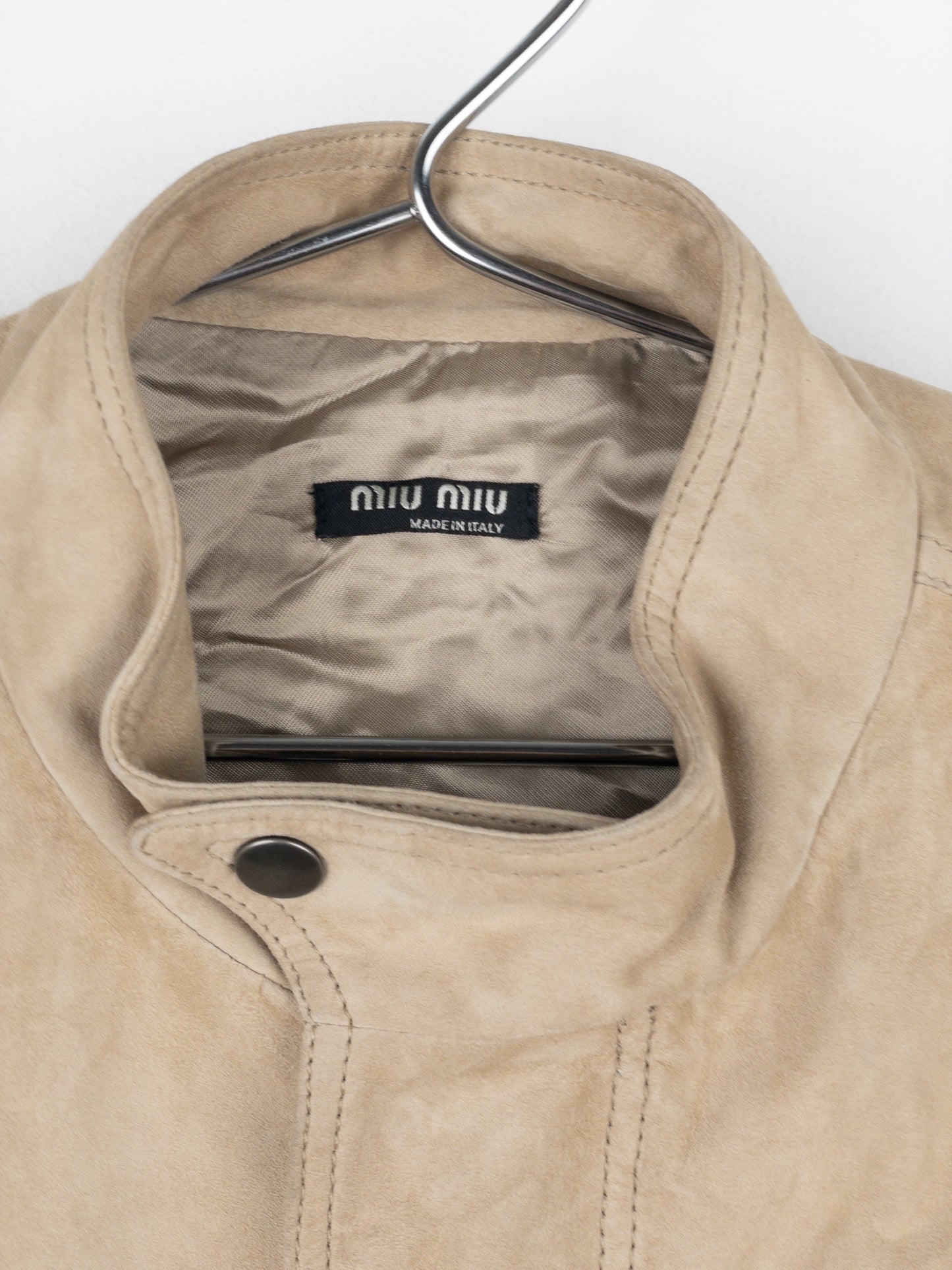 Miu Miu SS07 Suede Café Racer Biker Jacket