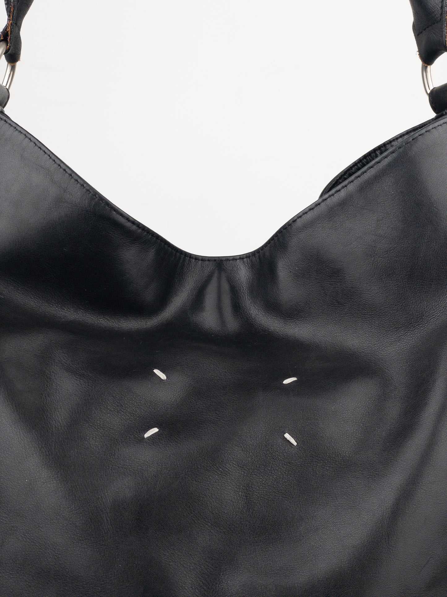 Maison Margiela Leather Hobo Shoulder Tote Bag