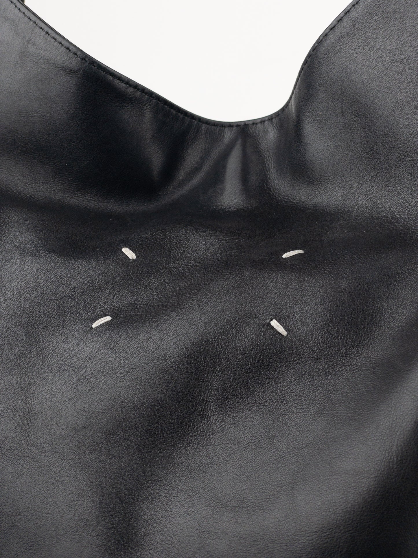 Maison Margiela Leather Hobo Shoulder Tote Bag