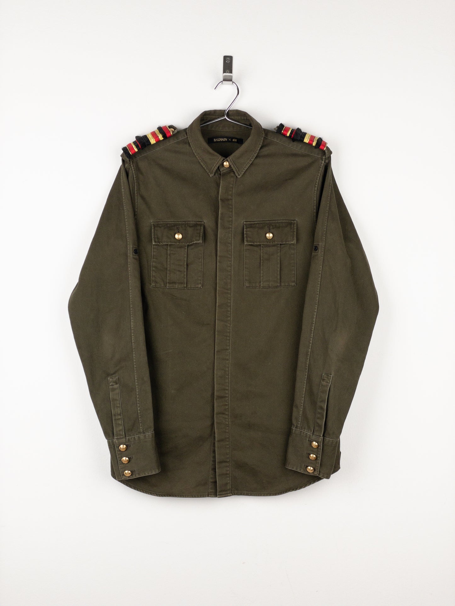 Balmain x H&M AW15 Military Epaulettes Button-Up Shirt