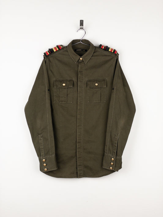 Balmain x H&M AW15 Military Epaulettes Button-Up Shirt
