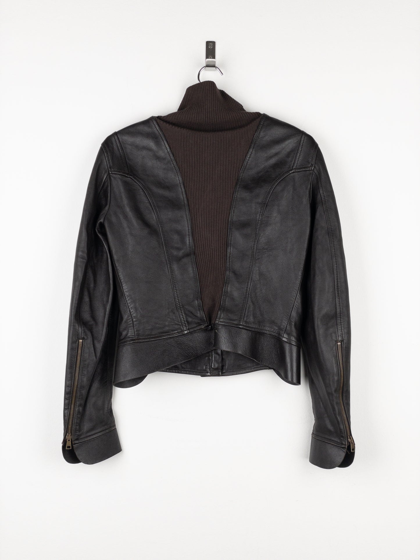 Gucci by Tom Ford AW04 High-Neck Leather Biker Jacket