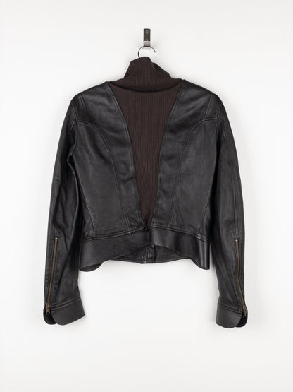 Gucci by Tom Ford AW04 High-Neck Leather Biker Jacket