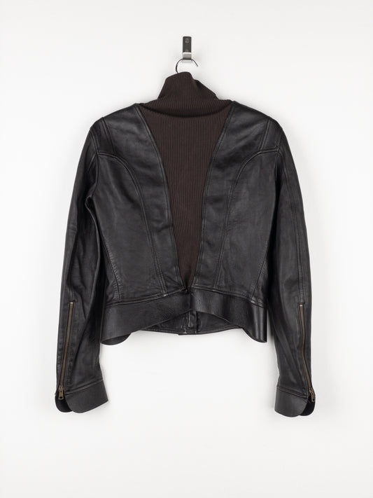 Gucci by Tom Ford AW04 High-Neck Leather Biker Jacket