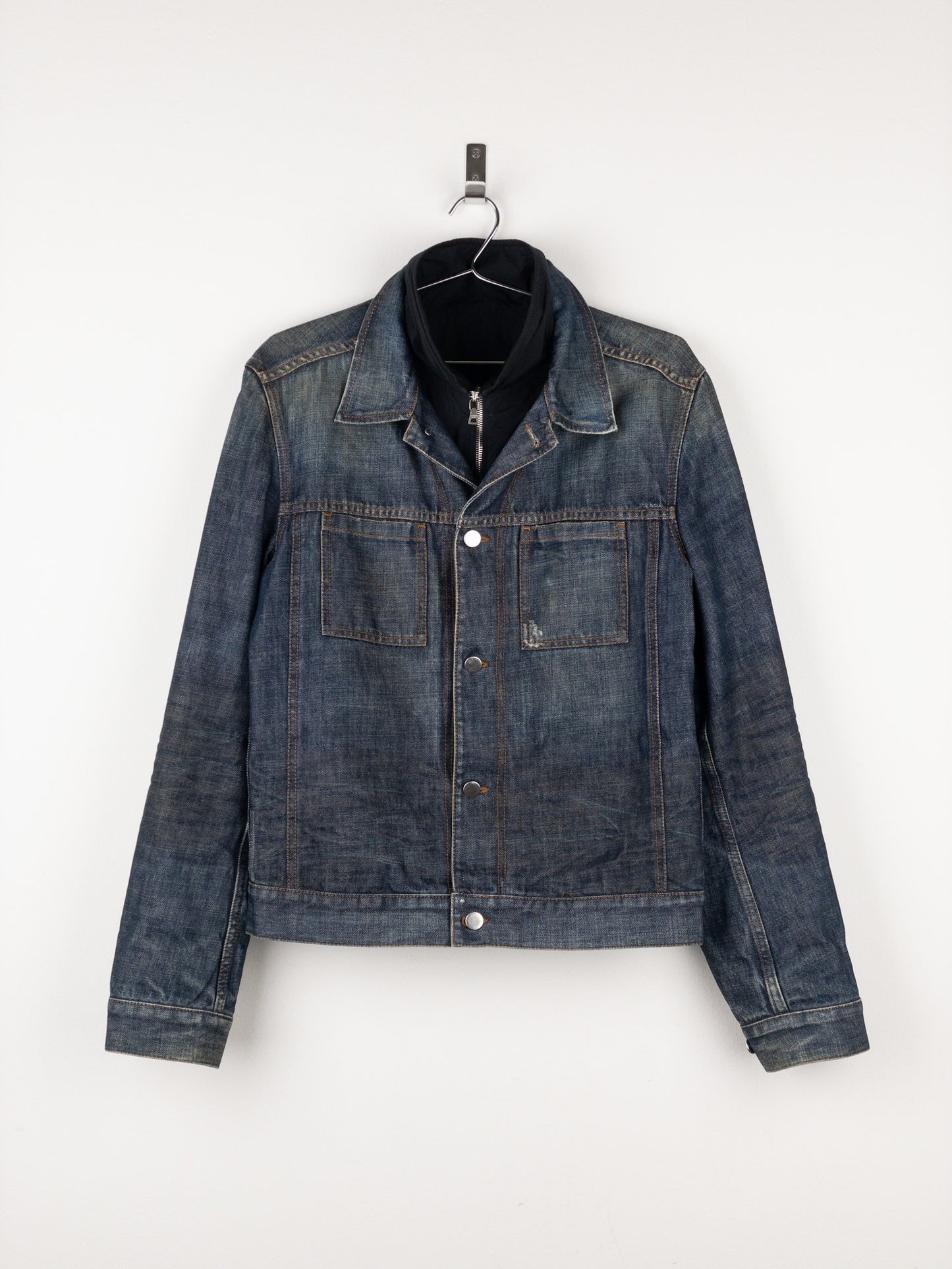 Prada AW05 Lined Denim Trucker Jacket