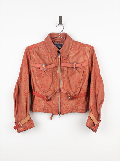 Jean Paul Gaultier 1990s Bondage-Strap Leather Jacket