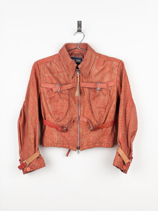 Jean Paul Gaultier 1990s Bondage-Strap Leather Jacket