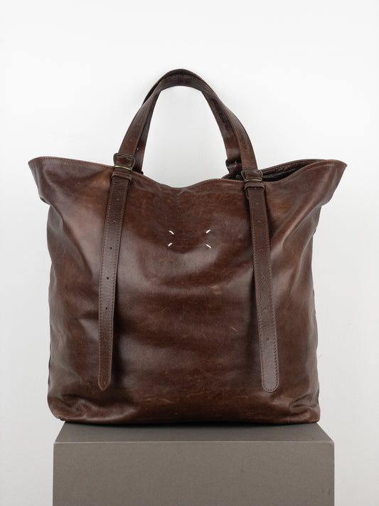 Maison Margiela Large Leather Shopper Tote Bag