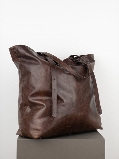 Maison Margiela Large Leather Shopper Tote Bag