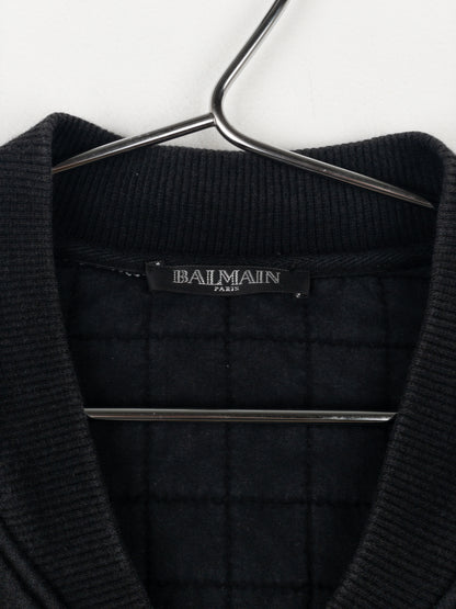 Balmain by Olivier Rousteing SS14 Belted Sweatshirt Biker Jacket