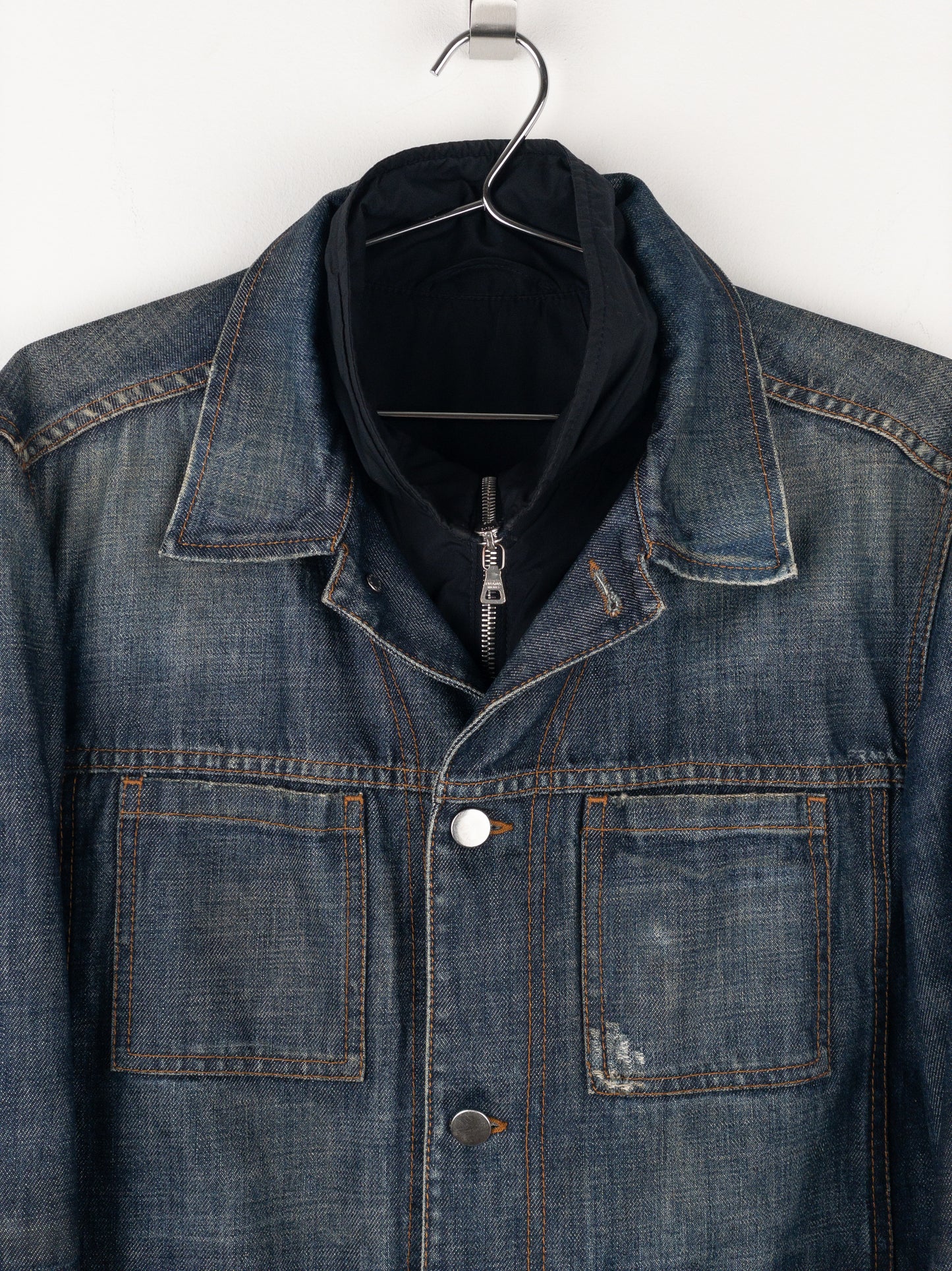 Prada AW05 Lined Denim Trucker Jacket