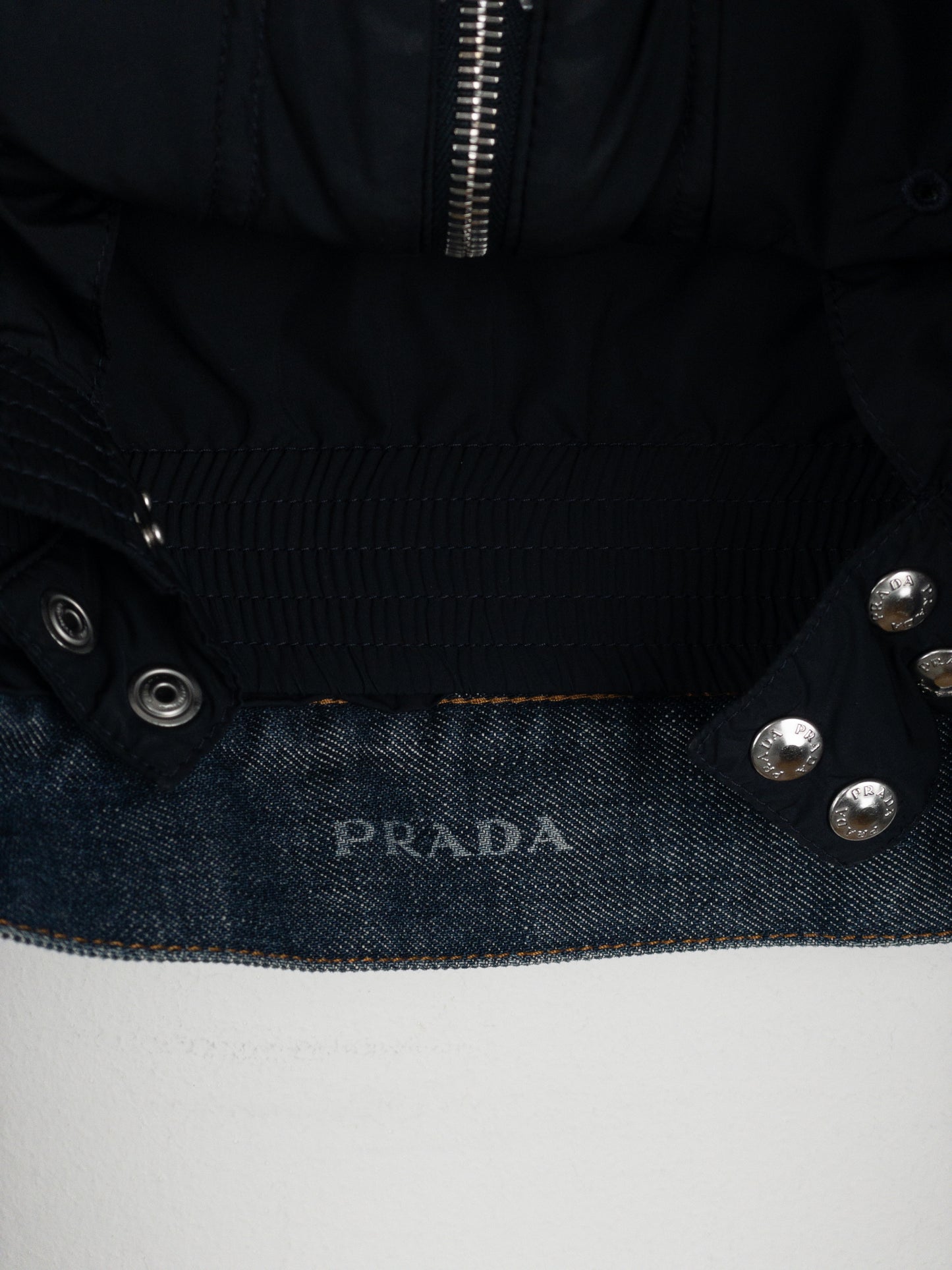 Prada AW05 Lined Denim Trucker Jacket