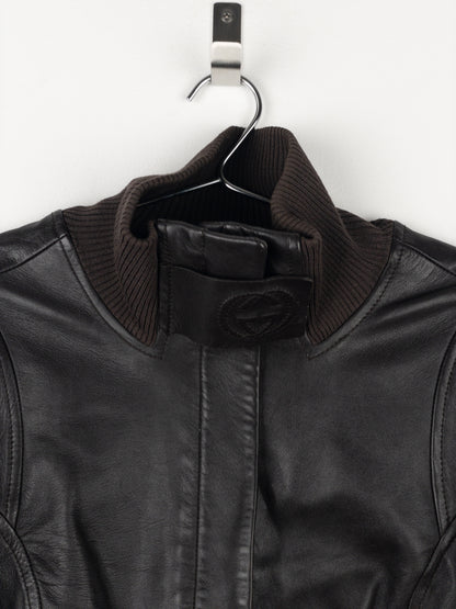 Gucci by Tom Ford AW04 High-Neck Leather Biker Jacket