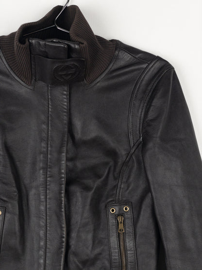 Gucci by Tom Ford AW04 High-Neck Leather Biker Jacket