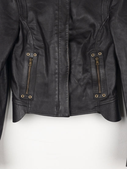 Gucci by Tom Ford AW04 High-Neck Leather Biker Jacket