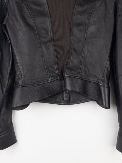 Gucci by Tom Ford AW04 High-Neck Leather Biker Jacket