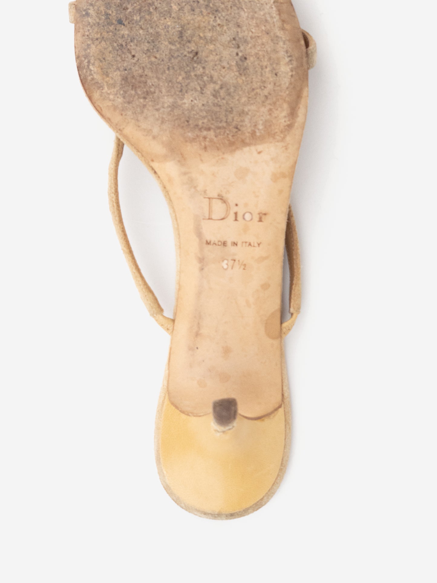 Dior by Galliano SS05 Peace Sign Logo Strappy Sandal Mule Heels